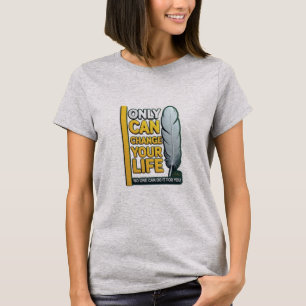 Camiseta gráfica para mujer ADOM "Cambio de vida"