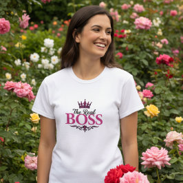 Camiseta Gráfica para Mujeres 'The Real Boss'