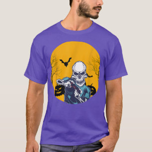 Camiseta Gráfica para niños de Halloween Skeleton Gamer