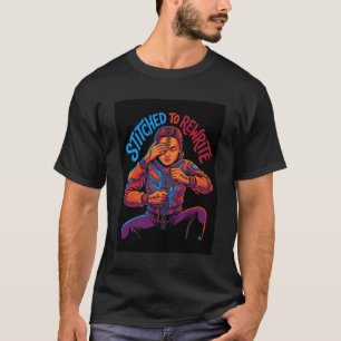 Camiseta gráfica para reescribir cosida