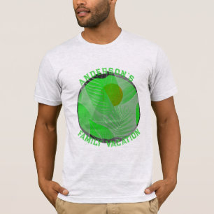 Camiseta gráfica para vacaciones en familia verde