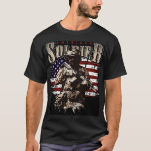 Camiseta gráfica patriótica del soldado americano