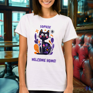 Camiseta gráfica personalizada de bienvenida a cas