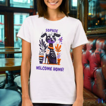 Camiseta gráfica personalizada de bienvenida a cas