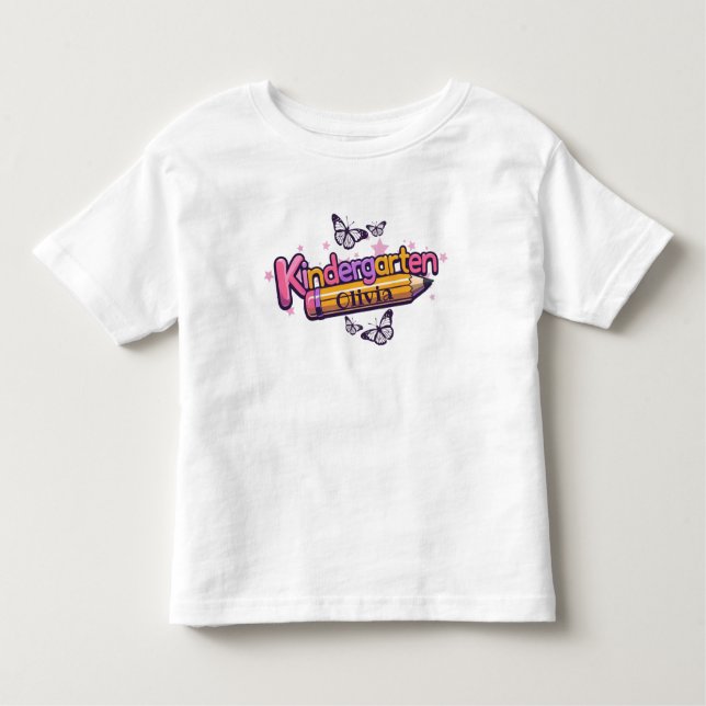 Camiseta gráfica personalizada de jardín de infanc (Anverso)
