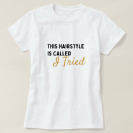 Camiseta gráfica personalizada de peinado divertid