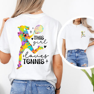 Camiseta gráfica personalizada para equipo de teni