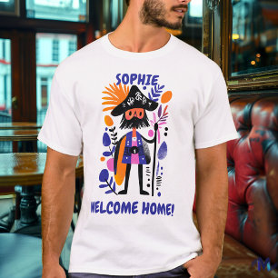 Camiseta gráfica pirata de bienvenida personalizad