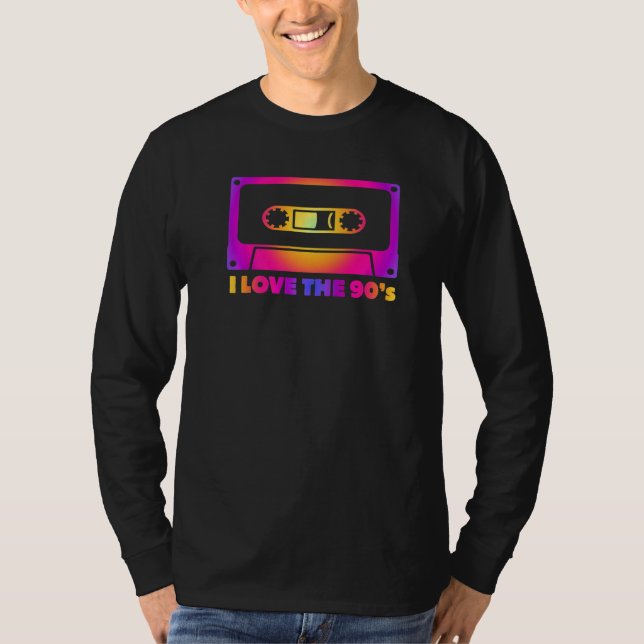 Camiseta Gráfica pop de cassette divertida de 90 para hipst (Anverso)
