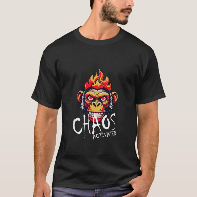 Camiseta gráfica premium activada por caos (Anverso)