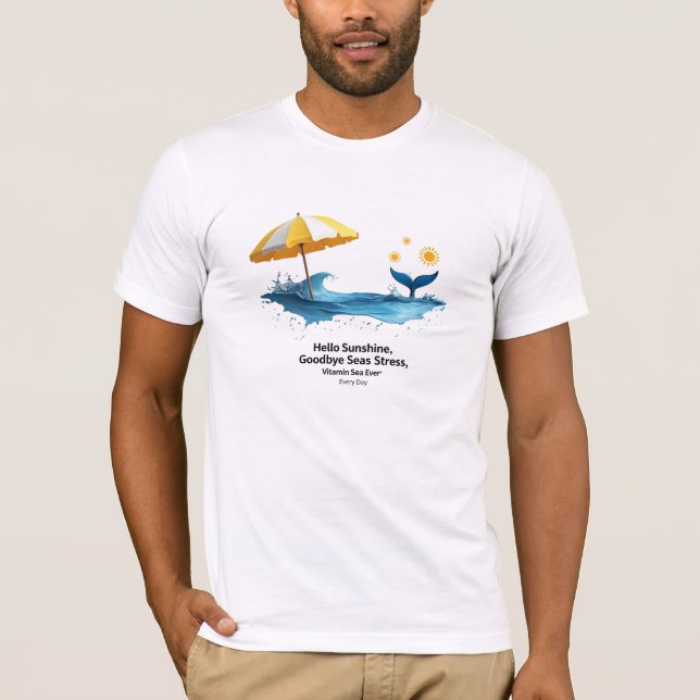Camiseta Gráfica Premium de Beach Bliss "Vitamina Sea" (Anverso)