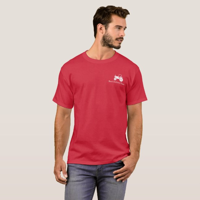 Camiseta gráfica promocional de tractor blanco par (Anverso completo)