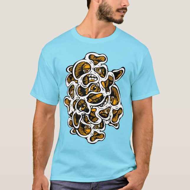Camiseta Gráfica psiquínica de hongos surrealistas (Anverso)