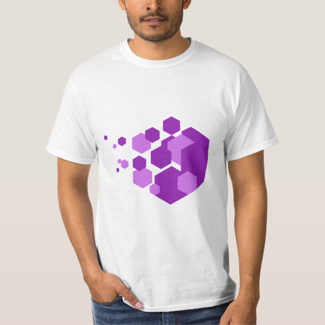 Camiseta gráfica 💜 Purple Hexagons (Anverso)