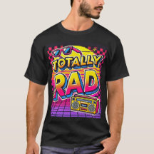 Camiseta gráfica retro 80 totalmente fuera