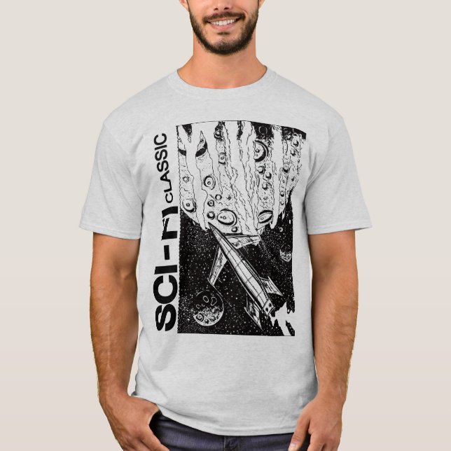 Camiseta gráfica retro clásica SCI-FI (Anverso)