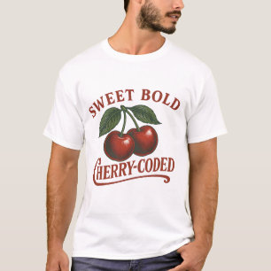 Camiseta gráfica retro de fruta dulce con código d