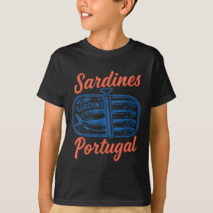 Camiseta Gráfica Retro De Pescado De Tintes De Sardinas Par