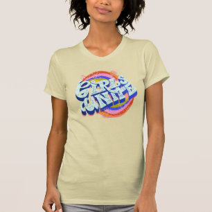 Camiseta gráfica retro "Girls Unite" para mujeres