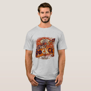 Camiseta Gráfica Retro Let's Rock