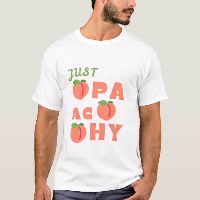 Camiseta Gráfica Retro Simplemente Melocotón (Anverso)