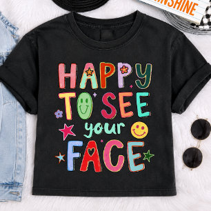 Camiseta Gráfica Retro Sonriente Feliz de Ver Tu C