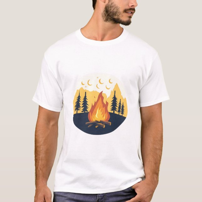 Camiseta gráfica Retro Summer Camp (Anverso)