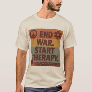 Camiseta gráfica retro vintage anti-guerra para A