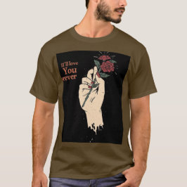 Camiseta gráfica romántica “Te amaré” – Vintage