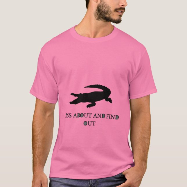 Camiseta gráfica rosa de caimán bebé de dibujos an (Anverso)