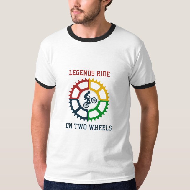 Camiseta gráfica rústica para ciclismo de cosecha (Anverso)
