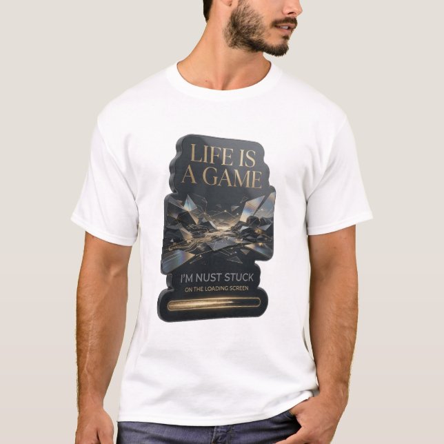 Camiseta gráfica Statement Gold LIFE IS A GAME (Anverso)