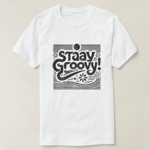 Camiseta gráfica Stay Groovy - estilo retro divert