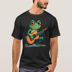 Camiseta gráfica Strummer de guitarra de rana masc