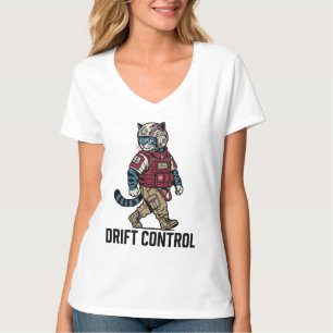 Camiseta gráfica táctica de gato de control de der