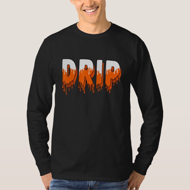 Camiseta Gráfica Tees Drippng Sneaker Match 1 High Og Elect (Anverso)