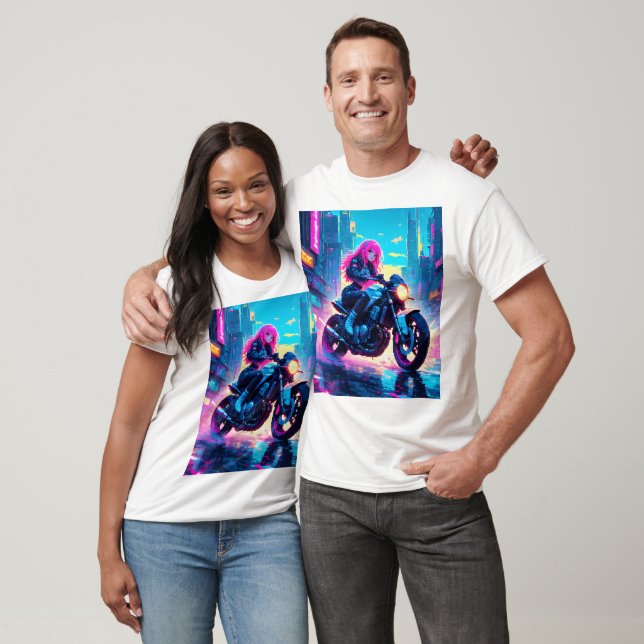 Camiseta gráfica temática de anime cyber punk (Unisexo)