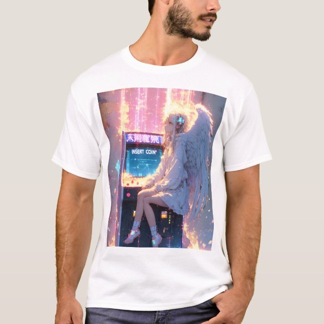 Camiseta gráfica temática de anime cyber punk (Anverso)