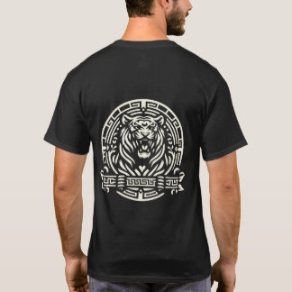 Camiseta Gráfica Tribal Tigre Rugiente