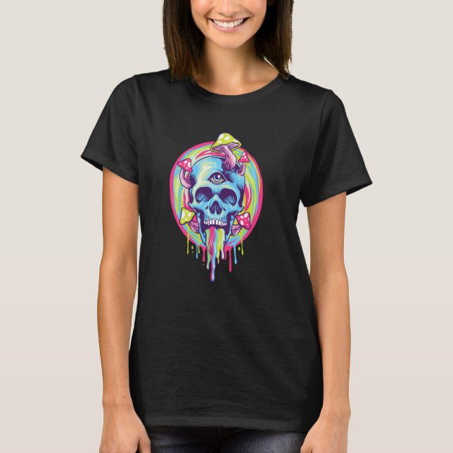 Camiseta Gráfica Trippy de hongos mágicos (Anverso)