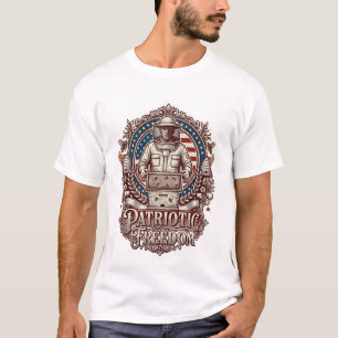 Camiseta Gráfica Vectorial de Apicultor Patriota