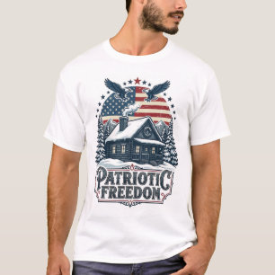 Camiseta gráfica vectorial de cabaña de invierno p