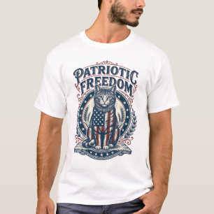 Camiseta gráfica vectorial de gato de granero patr