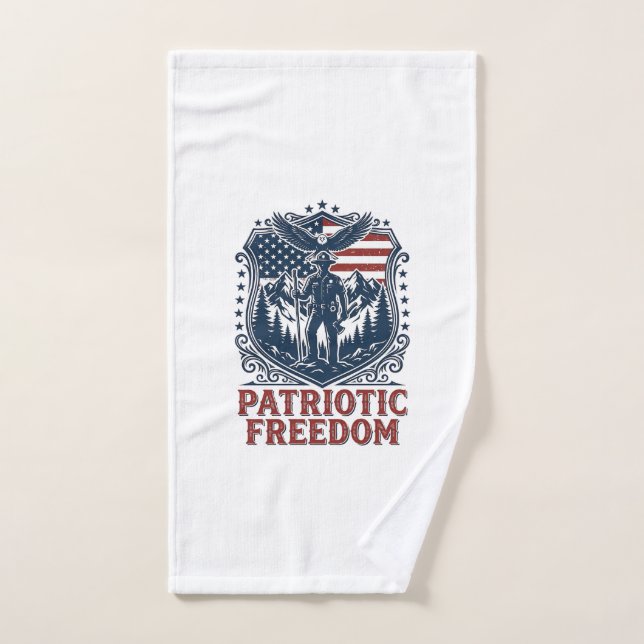 Camiseta gráfica vectorial de guardabosques patrió (Toalla de mano)
