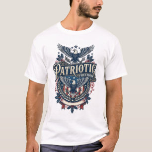 Camiseta gráfica vectorial de Navidad patriótica (