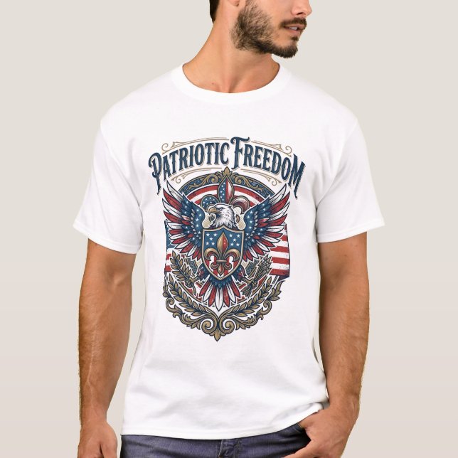 Camiseta gráfica vectorial de orgullo cajún patrió (Anverso)