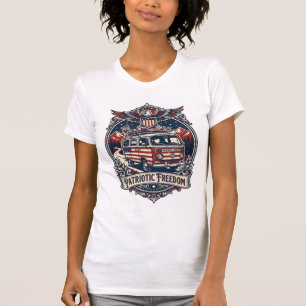 Camiseta gráfica vectorial de vida en furgoneta pa