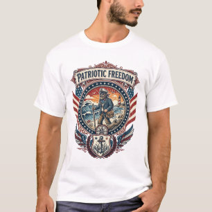 Camiseta gráfica vectorial Patriótica Beachcomber_