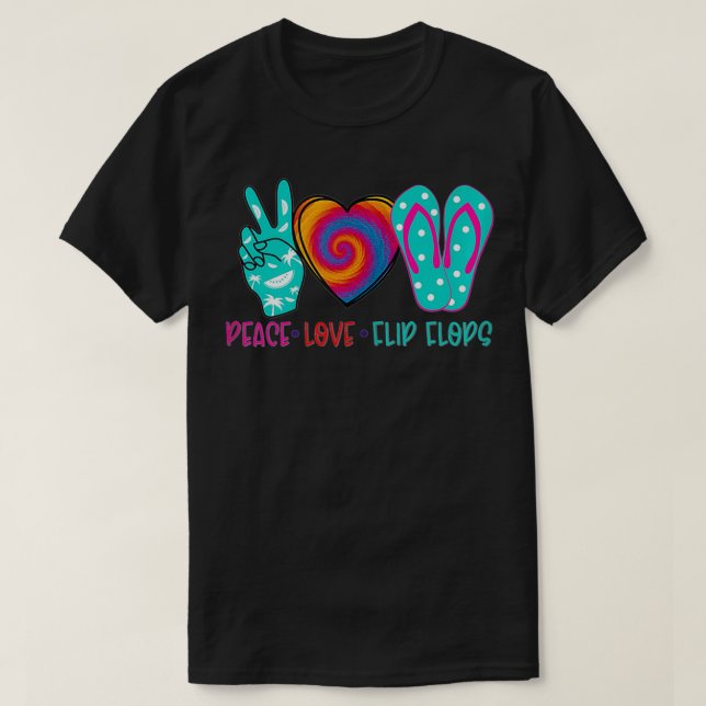 Camiseta Gráfica veraniega del corazón de la playa de Peace (Diseño del anverso)