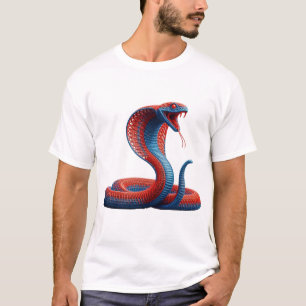 Camiseta gráfica vibrante de cobra artística - Aud